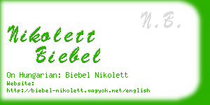 nikolett biebel business card